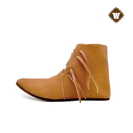 14th Century Side Laced Medieval Ankle Reenactment Shoes