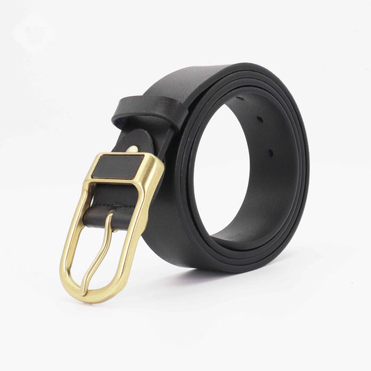 Handcrafted Black - Brown Genuine Leather Pin Buckle Belts – Stylish, Durable, Adjustable Waist Belts for Men & Women