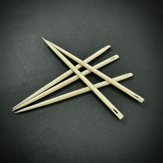 Handcrafted 4-Inch Bone Needles Perfect for Crafting and Sewing Projects