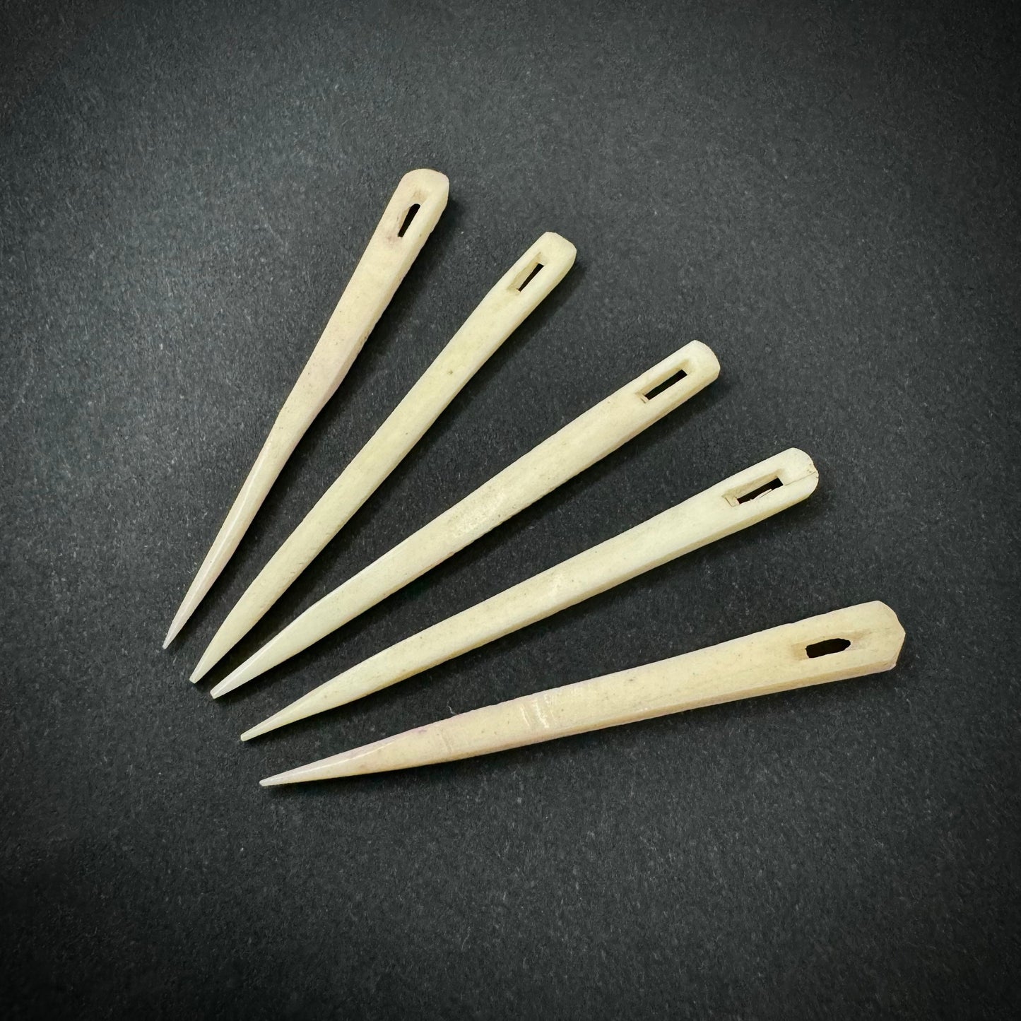 Handcrafted Medieval 2-Inch Bone Needles Perfect for Crafting and Sewing Projects