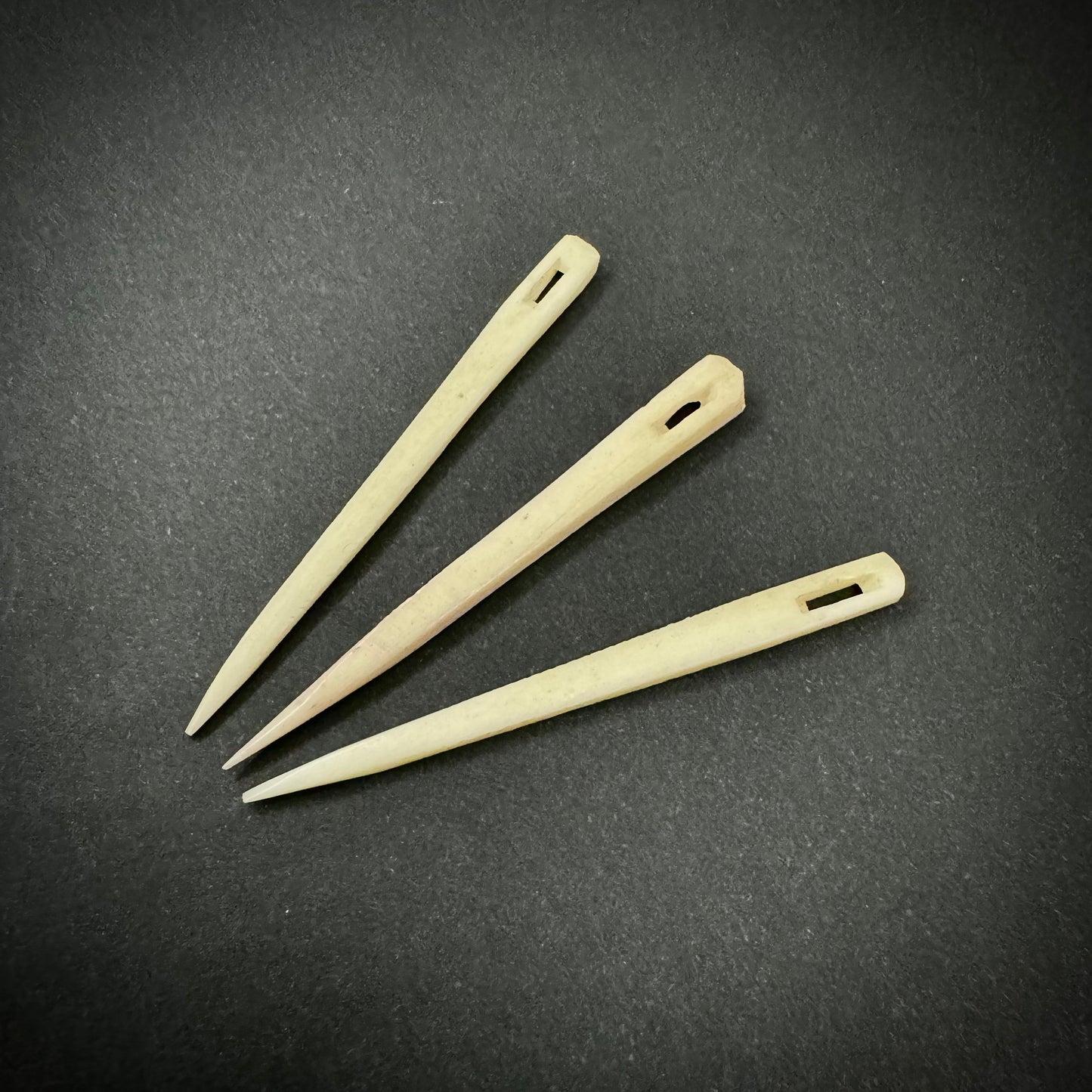 Handcrafted Medieval 2-Inch Bone Needles Perfect for Crafting and Sewing Projects