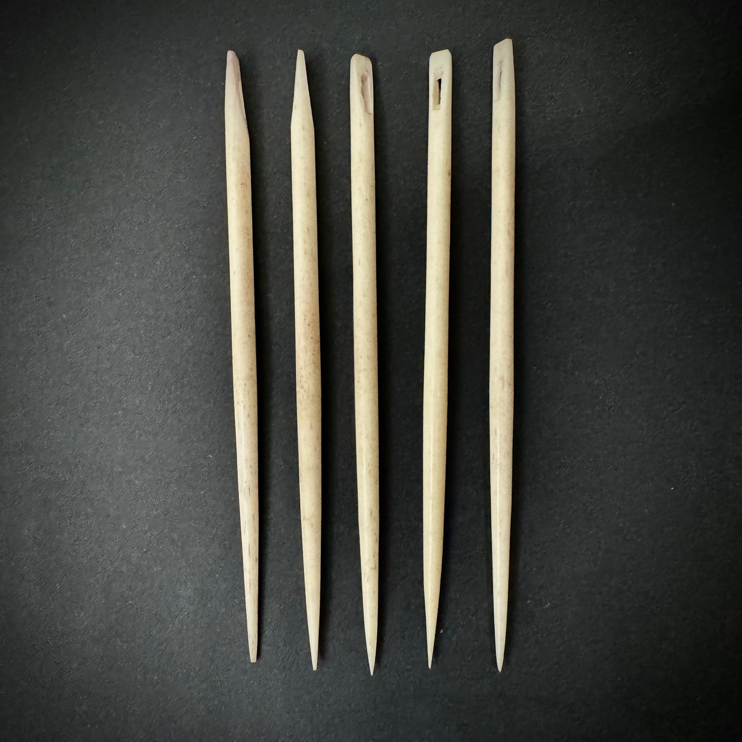 Handcrafted 4-Inch Bone Needles Perfect for Crafting and Sewing Projects