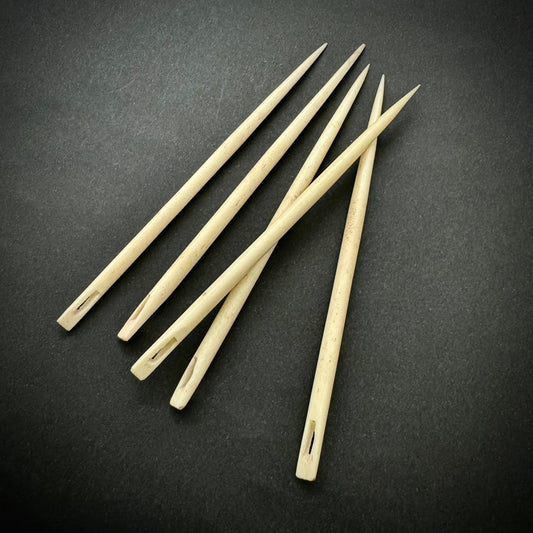 Handcrafted 4-Inch Bone Needles Perfect for Crafting and Sewing Projects
