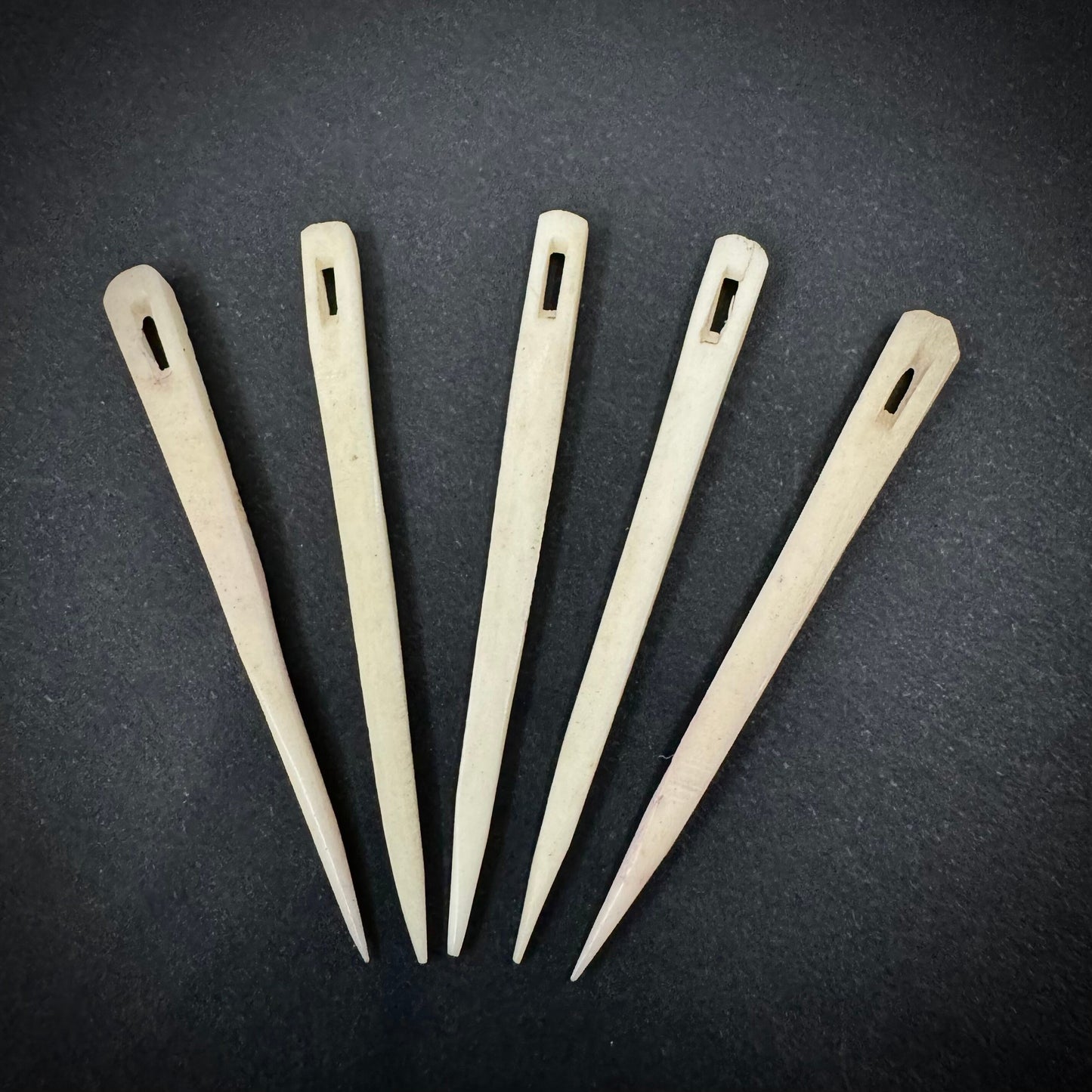 Handcrafted Medieval 2-Inch Bone Needles Perfect for Crafting and Sewing Projects
