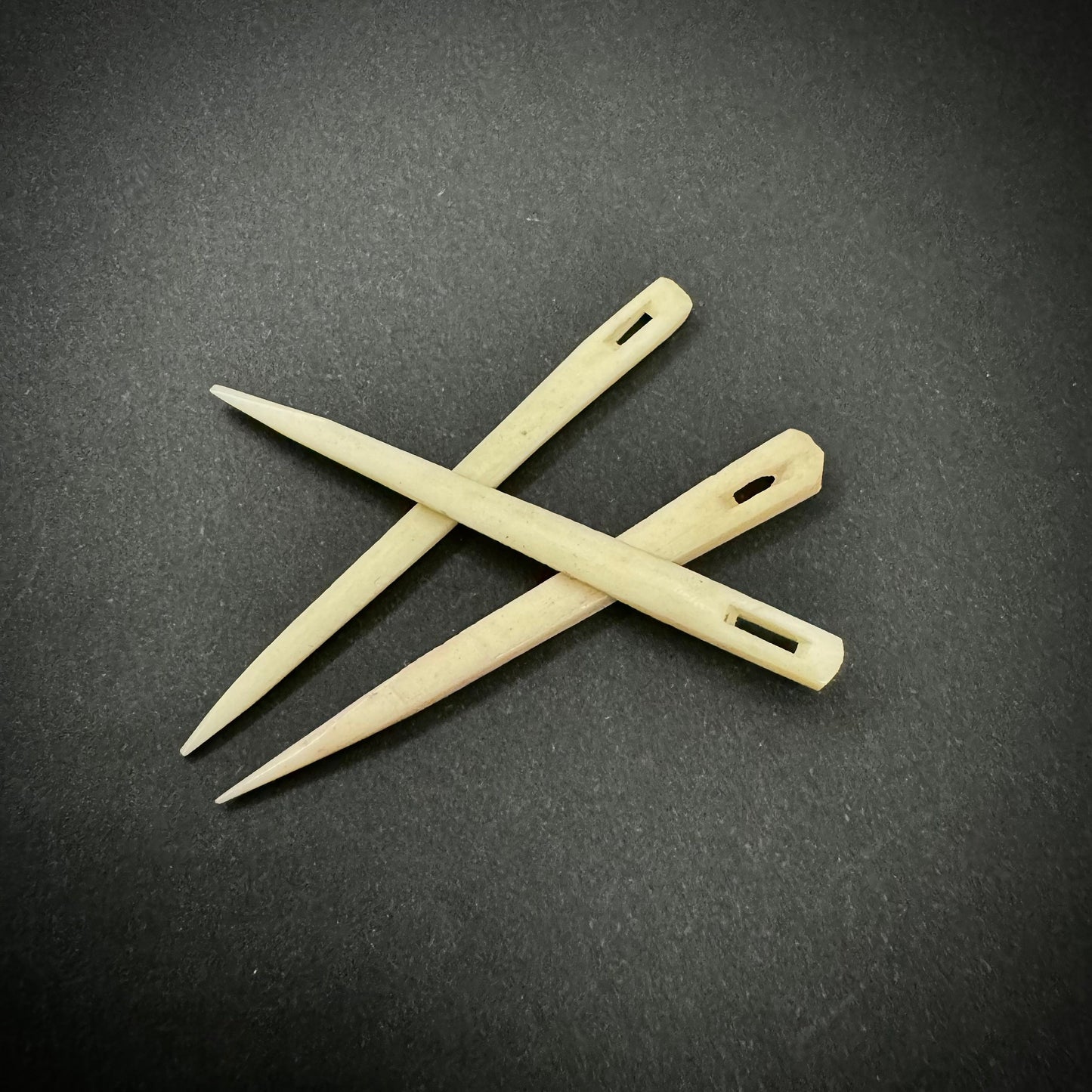 Handcrafted Medieval 2-Inch Bone Needles Perfect for Crafting and Sewing Projects