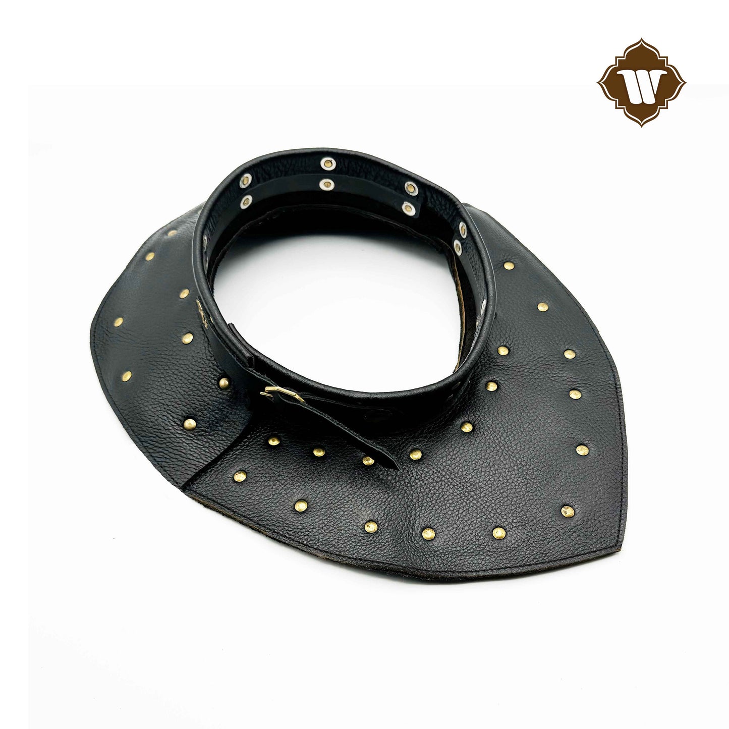 Leather Gorget with Stainless Steel Plates
