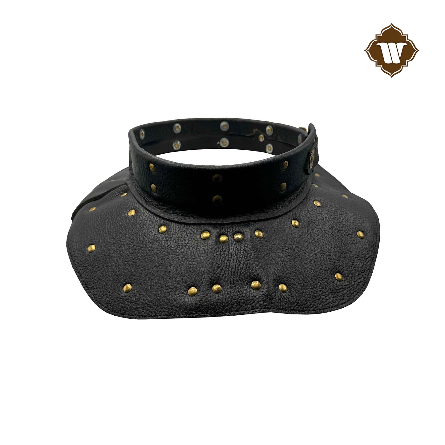 Leather Gorget with Stainless Steel Plates