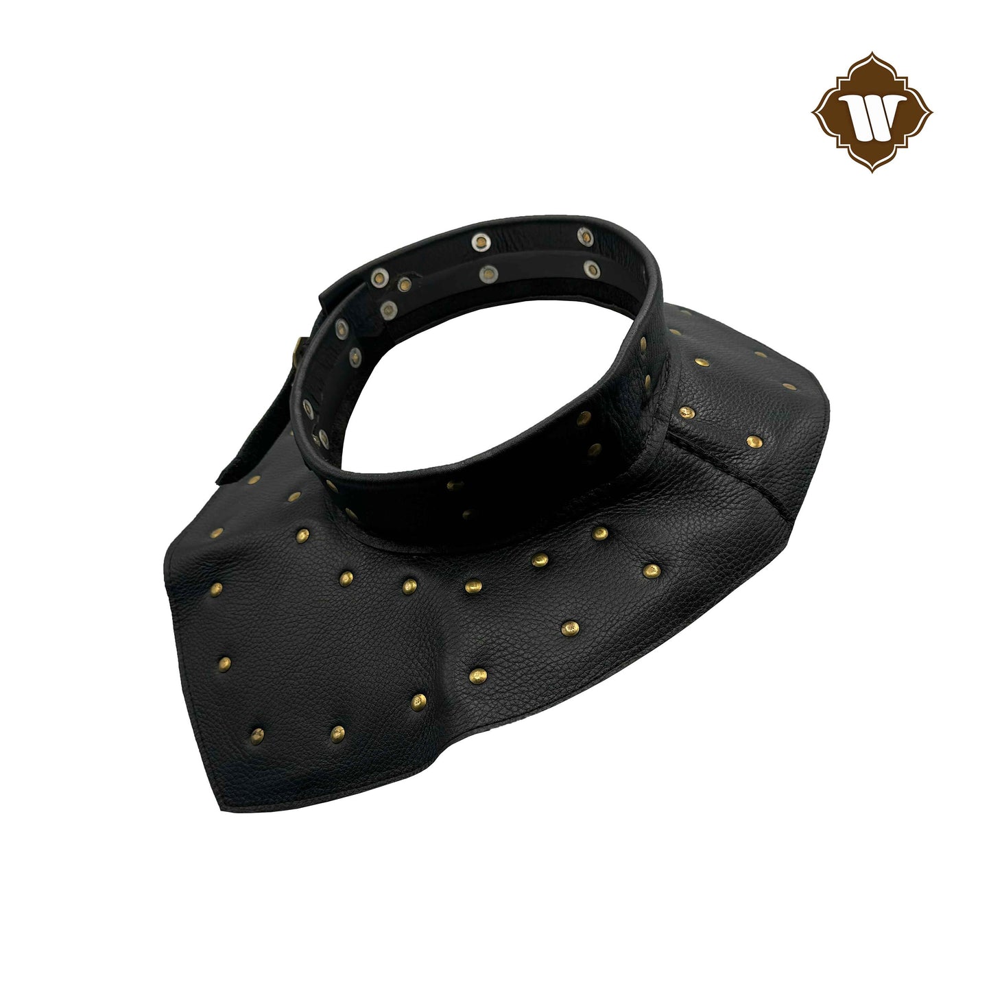 Leather Gorget with Stainless Steel Plates