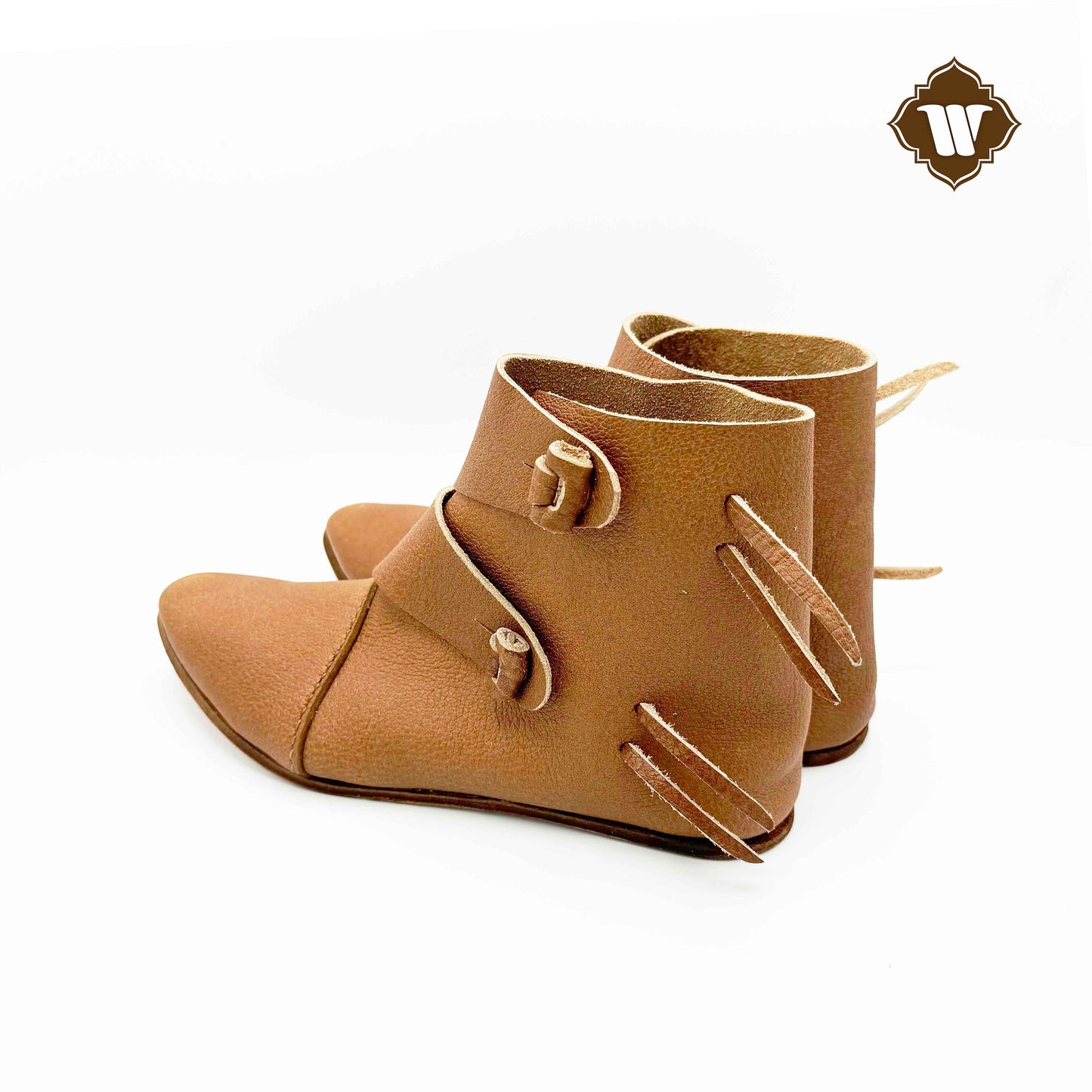 Westland crafts Handcrafted Viking Reenactment Boots - Jorvik or York Style - Two Toggles - SCA LARP Costume