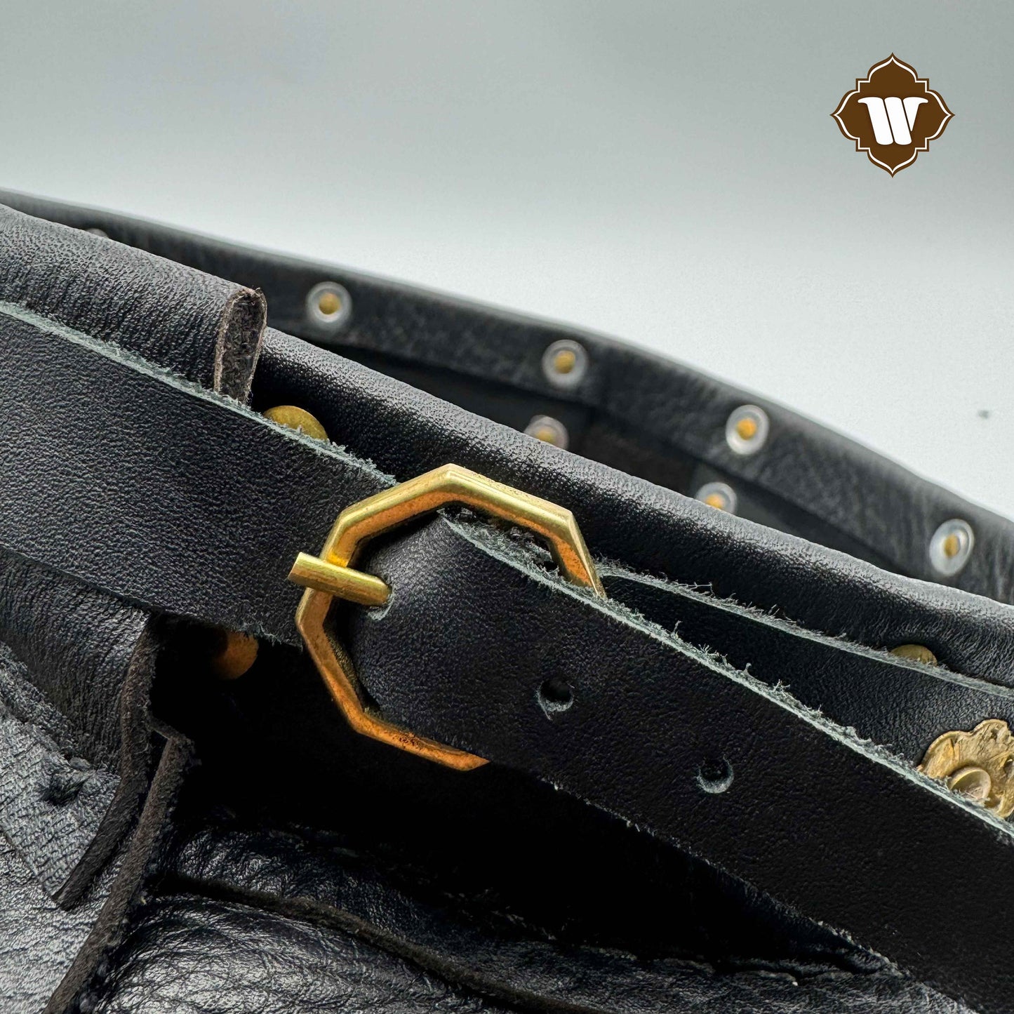 Leather Gorget with Stainless Steel Plates