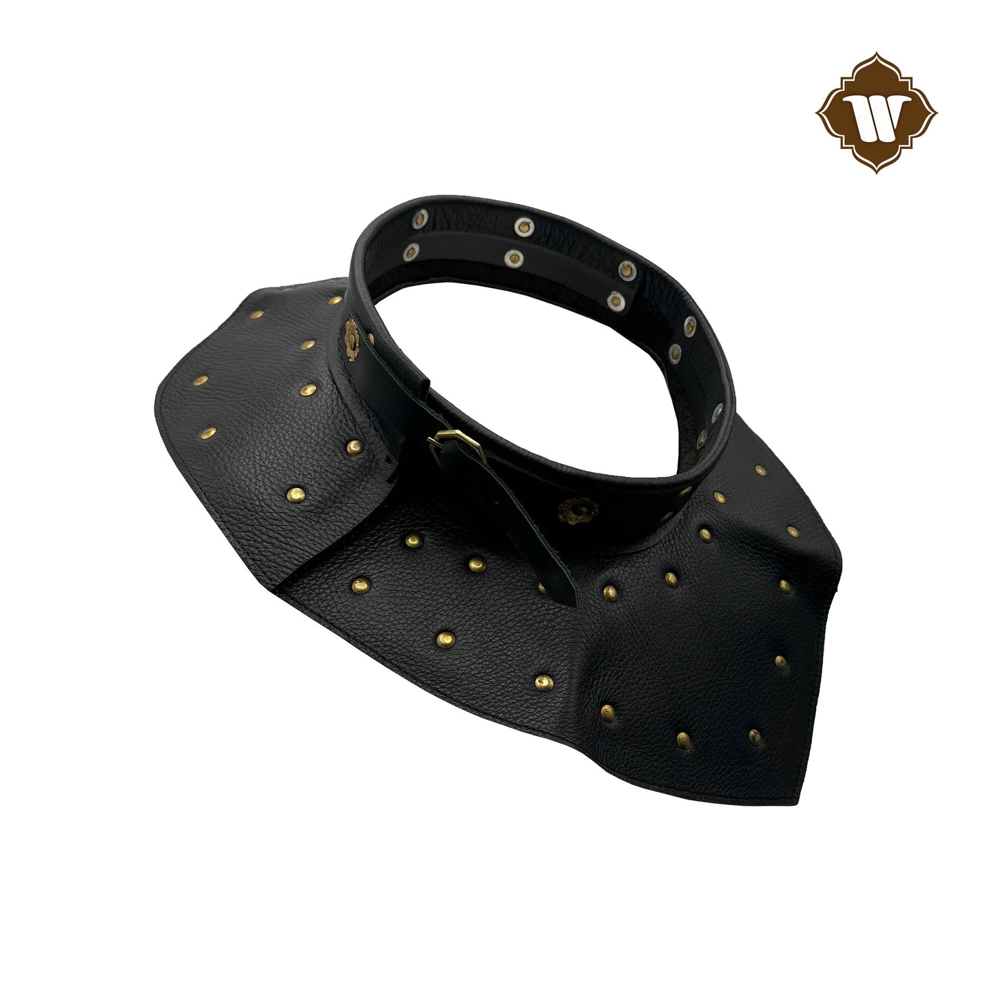 Leather Gorget with Stainless Steel Plates