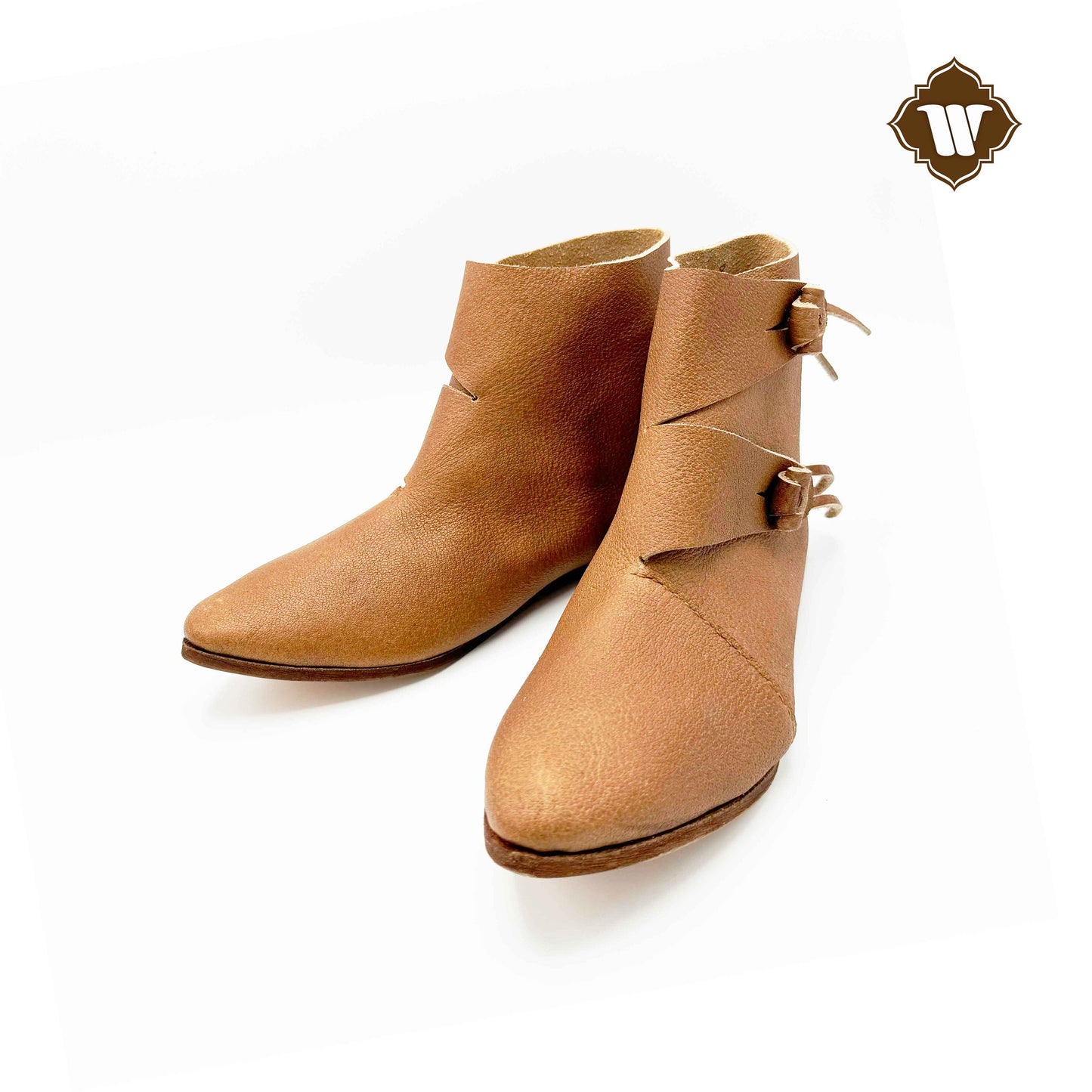 Westland crafts Handcrafted Viking Reenactment Boots - Jorvik or York Style - Two Toggles - SCA LARP Costume
