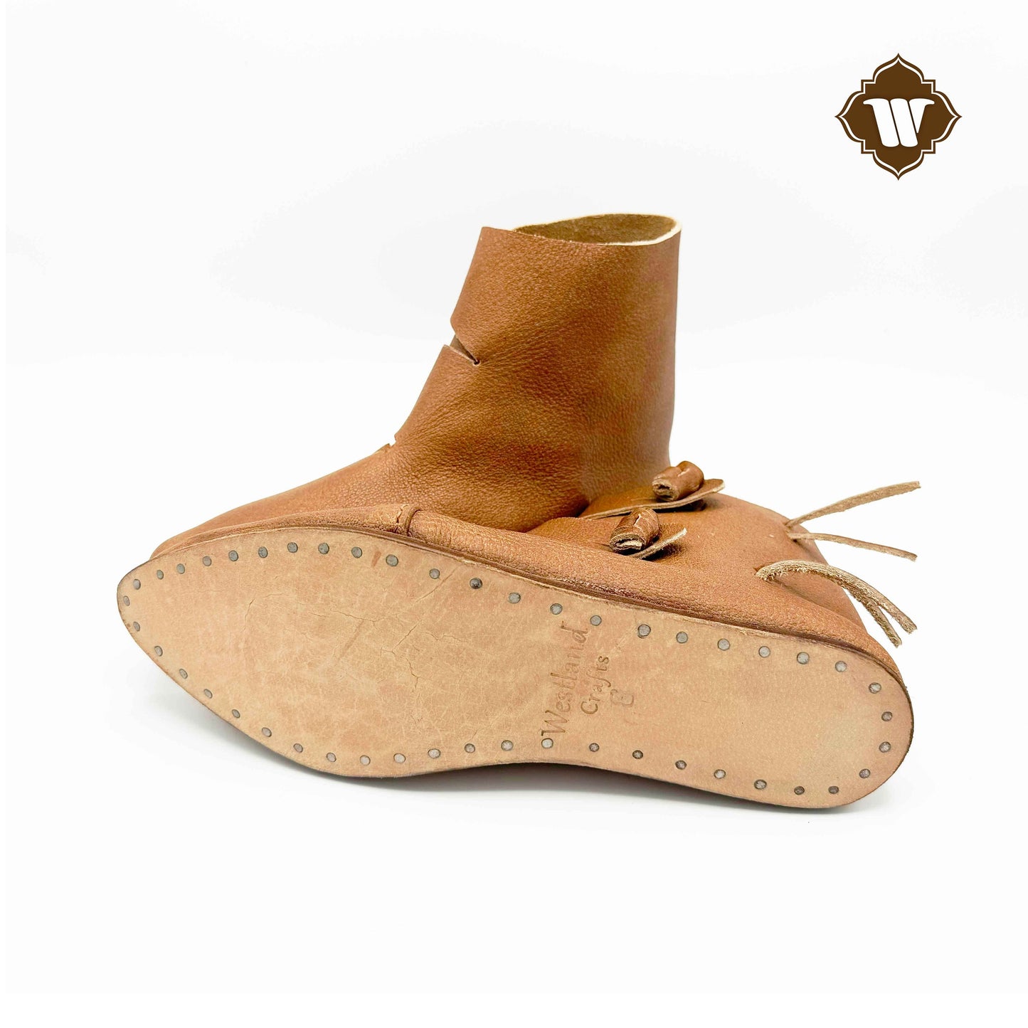 Westland crafts Handcrafted Viking Reenactment Boots - Jorvik or York Style - Two Toggles - SCA LARP Costume