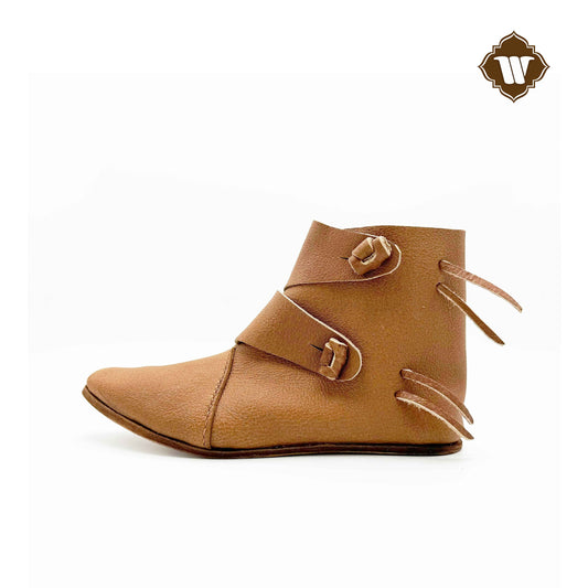 Westland crafts Handcrafted Viking Reenactment Boots - Jorvik or York Style - Two Toggles - SCA LARP Costume