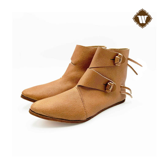 Westland crafts Handcrafted Viking Reenactment Boots - Jorvik or York Style - Two Toggles - SCA LARP Costume