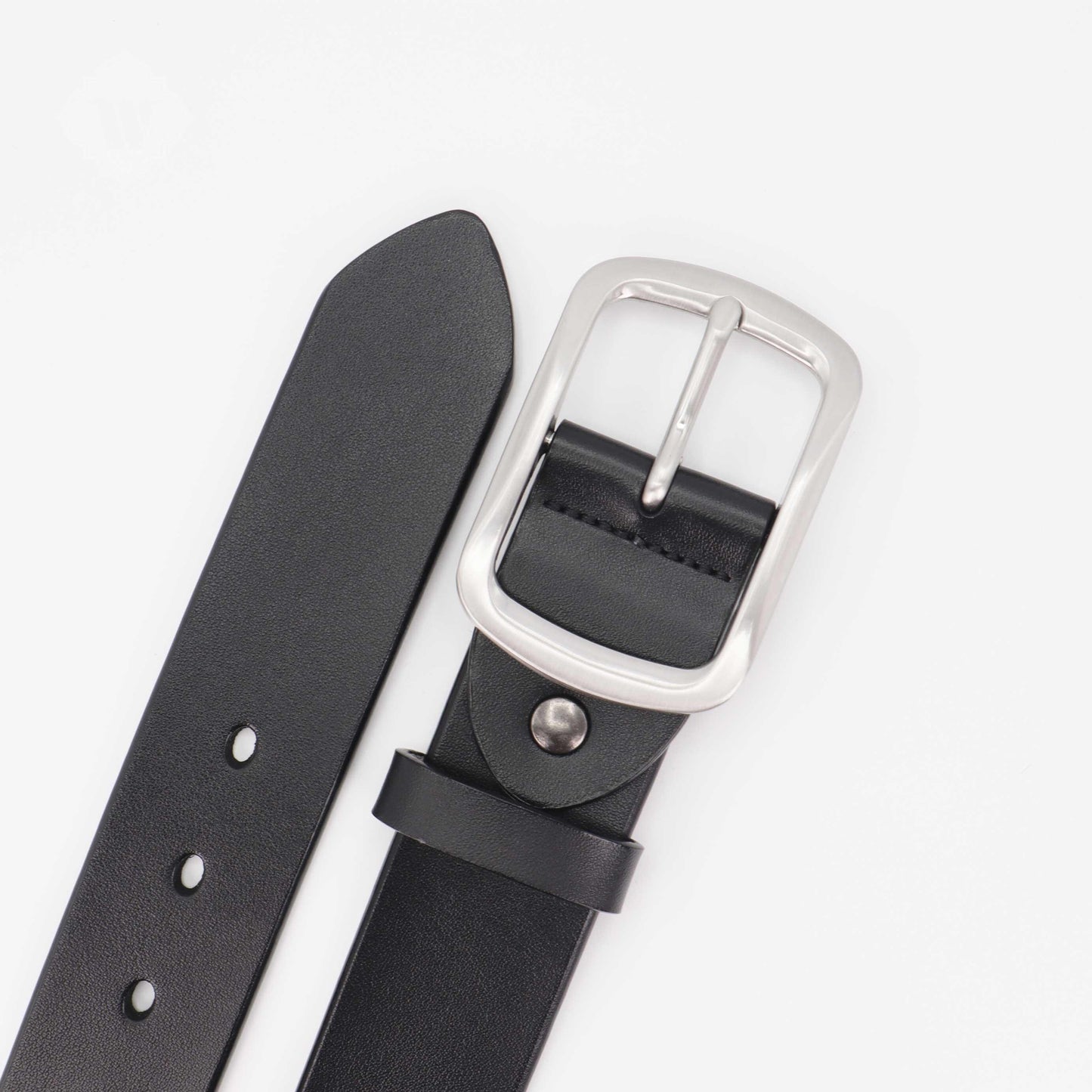 Handcrafted Genuine black Leather Belts – brushed polish Pin Buckle, Stylish, Durable, Adjustable Waist Belts for Men, Perfect Gift for Him