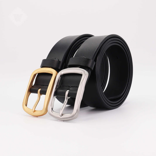 Handcrafted Genuine black Leather Belts – brushed polish Pin Buckle, Stylish, Durable, Adjustable Waist Belts for Men, Perfect Gift for Him